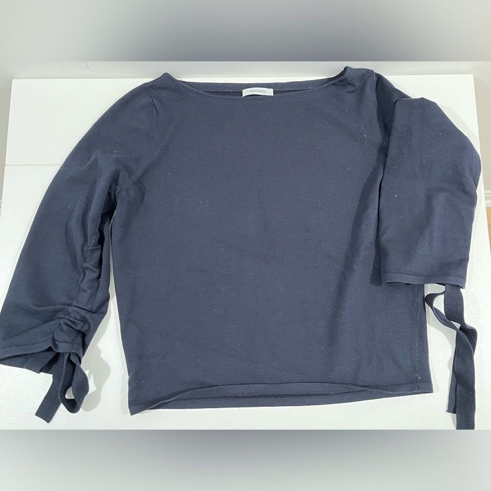 Max&Co, Tie 3/4 sleeves, boatneck sweater, size M